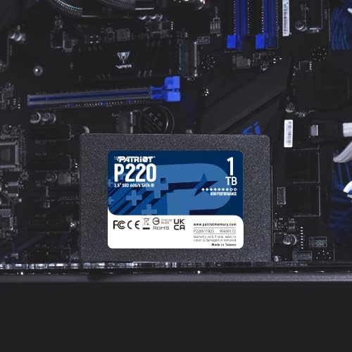 Patriot Memory P220 1TB Internal SSD - SATA 3 2.5" - Solid State Drive - P220S1TB25