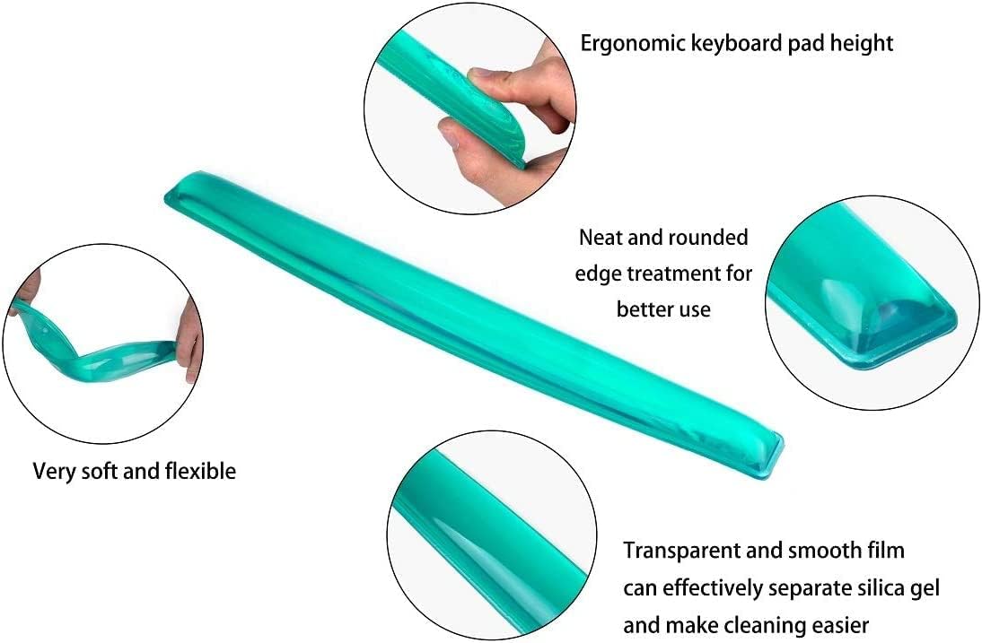 Silicone Gel Mouse Wrist Rest Plus Mouse Wrist Support Pad Office, Computer, Laptop, Mac - Durable, Comfortable and Pain Relief