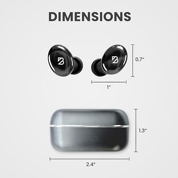 Tempo 30 Wireless Earbuds for Small Ears - Award-Winning Sound, Sweatproof Bluetooth Earbuds, Comfortable Ear Buds for Women, Navy Earphones for Small Ear Canals, Long Battery Headphone