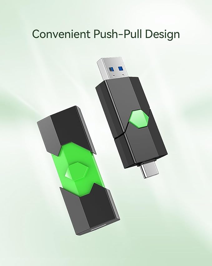 K&ZZ 64GB USB Drive 5 Pack USB 3.0 Dual Thumb Drive 2 in 1 Flash Drive for iPhone/Pad/Android/Computer Sliding Lid Memory Stick