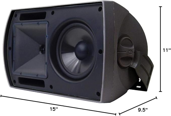 Klipsch AW-650 Indoor/Outdoor Speaker, Black (Pair)