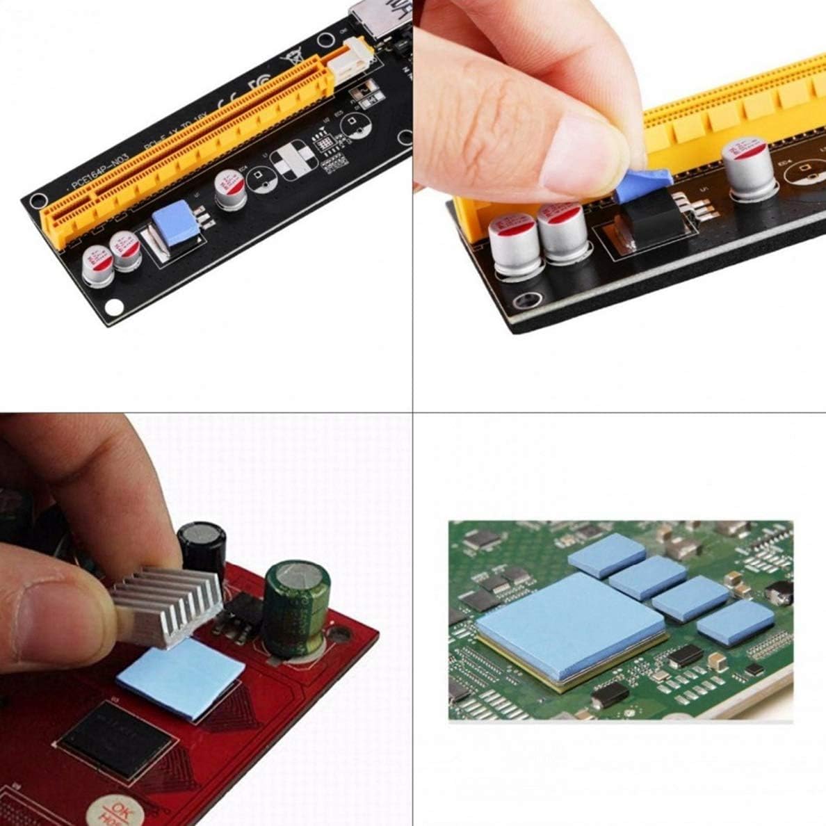 Thermal Pad, 200x200x1mm, Highly Efficient 6.0 W/mK, Insulated Heat Resistant Silicone Pad for IC, SSD, CPU, GPU, Heat Sink, LED Cooling