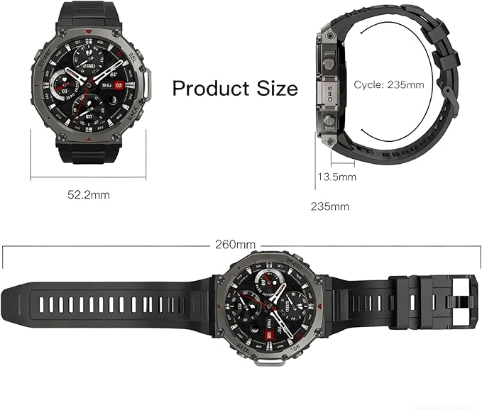 Mivrass Sports Smartwatch (Red)