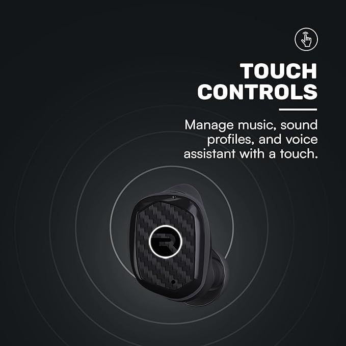 Raycon Impact Earbuds Military-Grade Impact Resistant, IP67 Bluetooth Earbuds with Stereo Sound, 90 Hours of Battery Life, Active Noise Cancellation (Black) (Pack of 2)