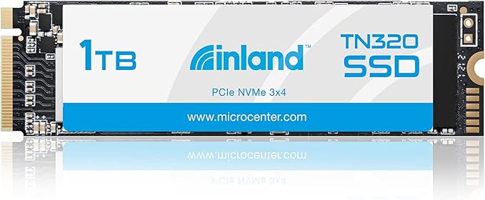 INLAND TN320 1TB NVMe M.2 PCIe Gen3x4 2280 Internal Solid State Drive SSD - Up to 2000 MB/s, 3D NAND, Storage and Memory for Laptop & PC Desktop