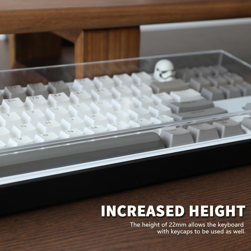 Acrylic Keyboard Dust Cover,96 Keys Transparent Mechanical Keyboard Protective Cover,Compatible with Computer Gaming Keyboards (14.57''x4.84''x0.87'')