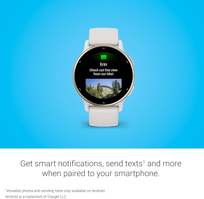 Garmin vívoactive 5, Health and Fitness GPS Smartwatch, AMOLED Display, Up to 11 Days of Battery (Renewed) (Ivory)