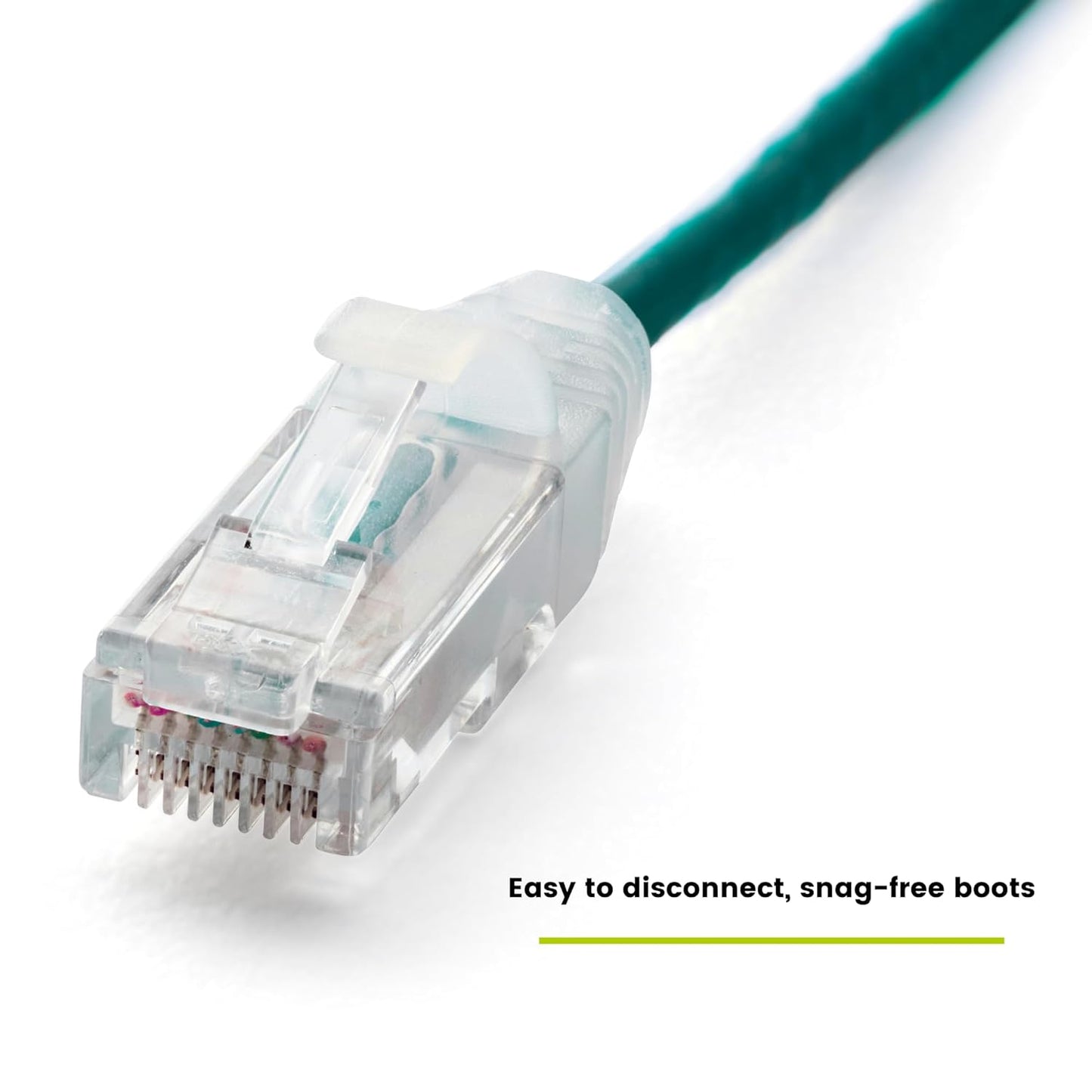 TRUECABLE Cat6 Component Rated Patch Cable, Unshielded (U/UTP), 6in, Green, 28AWG Solid Copper, Snagless 10G High-Speed Ethernet Cable, PoE++ 4PPoE 100W, UL Listed, RoHS-3, 5 Pack