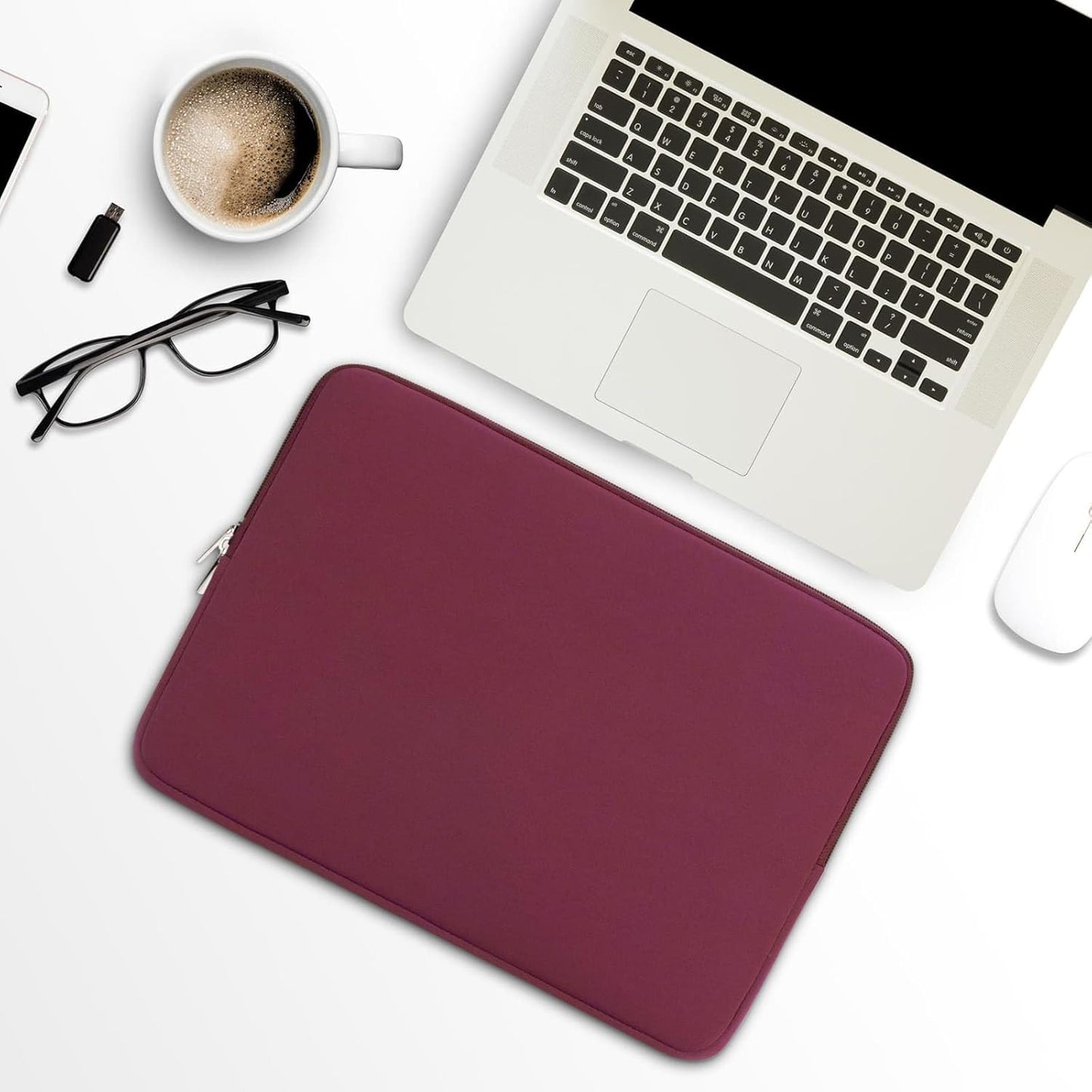 RAINYEAR 13 Inch Laptop Sleeve Compatible with 13.3" MacBook Air/Pro M1 M2 M3 M4 A3240 A3113 A2681 A2337 A1932 A2179 A2338 A1706 A1708 Carrying Bag Protective Cover Soft Case (Red, Upgraded Version)