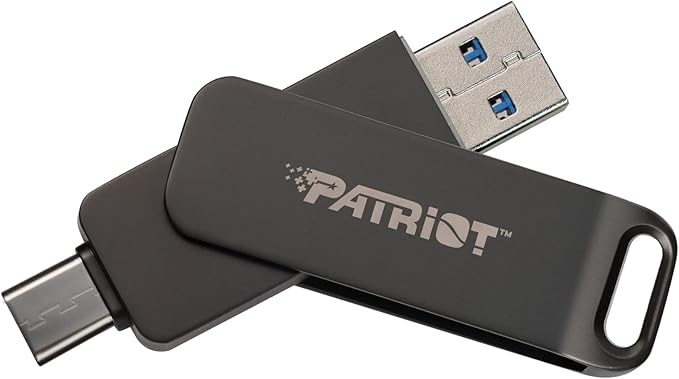 Patriot Memory Rage R550 512GB USB 3.2 Gen 1 Type-A+C Flash Drive - Thumb Drive - Pen Drive - PE512GR550DSAD