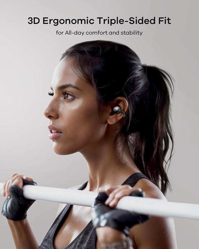 TALIX Ultra Open Ear Earbuds X6, Clip-On Headphone with Directional Sound, Ultra-Light Comfort Fit, Bluetooth 5.4 Wireless Earbuds, 26H Playtime, Spatial Sound, for Running, Workout & Daily Use(White)