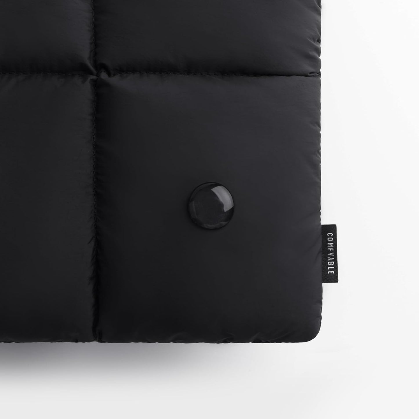 Comfyable Puffy Laptop Sleeve 15 Inch 16 Inch, Quilted Puffer Laptop Carrying Case, Pillow Pouch Compatible for MacBook Air 15 in M4 2025 & MacBook Pro 16 in M4 2024, Black