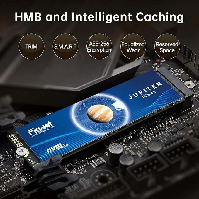 FX991 M.2 SSD 2TB NVMe SSD M2 2280 PCIe Gen 4x4, Read Up to 7100MB/s, Internal Solid State Drive for PS5 Laptop Desktop 3D QLC NAND