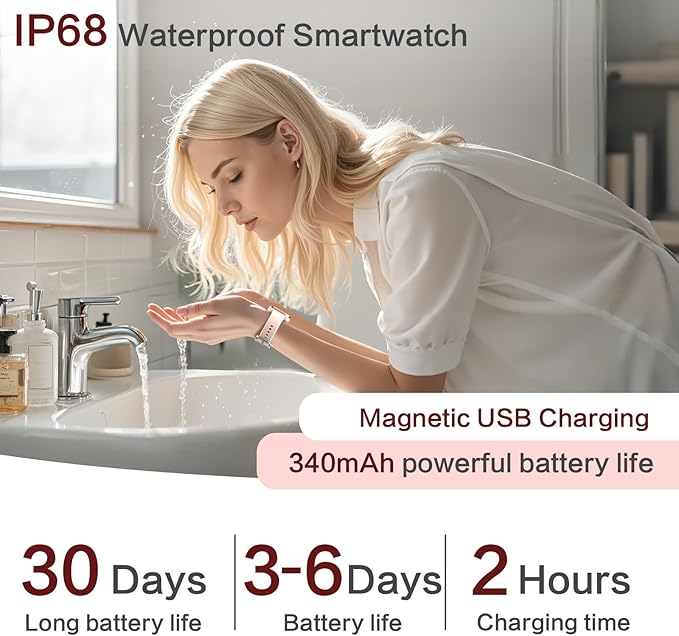 Smart Watches for Women, 1.75" AMOLED Fitness Tracker with Da GPT AI Assistant, Bluetooth Call, Heart Rate BP SpO2 Sleep Monitor, IP68 Waterproof Smart Watch for iPhone Android