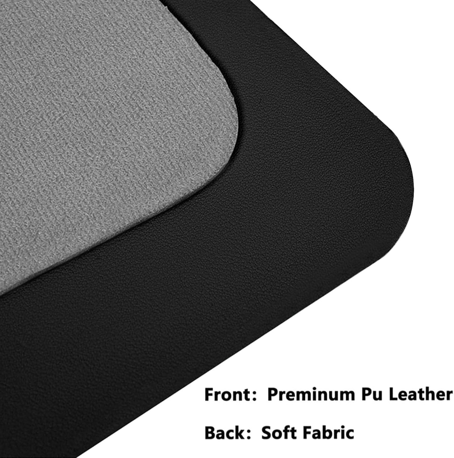 PU Leather Desk Pad Protector Gaming Mouse Pad Non Slip Desk Mat for Keyboard and Mouse Waterproof Desk Writing Pad for Office and Home Desk Accessories(Black, 47.2 * 17.7)