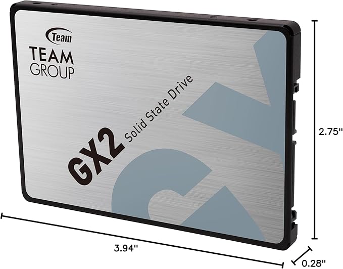 TEAMGROUP GX2 1TB 3D NAND TLC 2.5 Inch SATA III Internal Solid State Drive SSD (Read Speed up to 530 MB/s) Compatible with Laptop & PC Desktop T253X2001T0C101