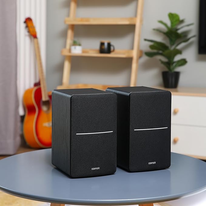 Edifier R1280DBs Active Bluetooth Bookshelf Speakers - Optical Input - 2.0 Wireless Studio Monitor Speaker - 42W RMS with Subwoofer Line Out - Black