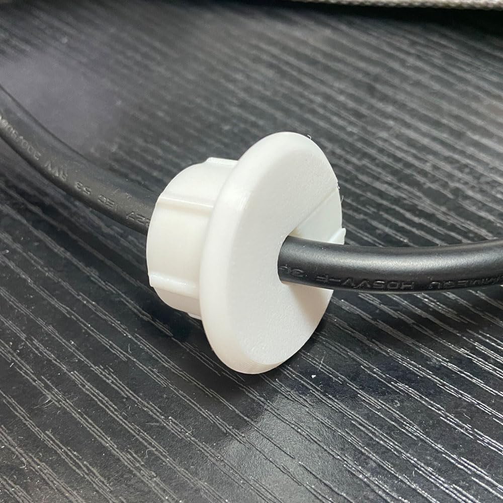Wall Bushing Grommet for Starlink Dishy Router Ethernet Adapter Cable, Starlink Cable Routing Kit Feed-Through for 1 inch Wall Hole and Furnitures Wire Hole(White, 2 Pack)