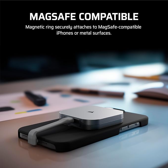 Corsair EX400U 2TB USB4 Portable External Type-C SSD – Up to 4,000MB/s Read, 3,600MB/s Write, USB 3.2 Gen2 2x2, Plug and Play, Thunderbolt 4, MagSafe, Includes 40Gbps Cable, Windows PC, iOS Mac – Gray