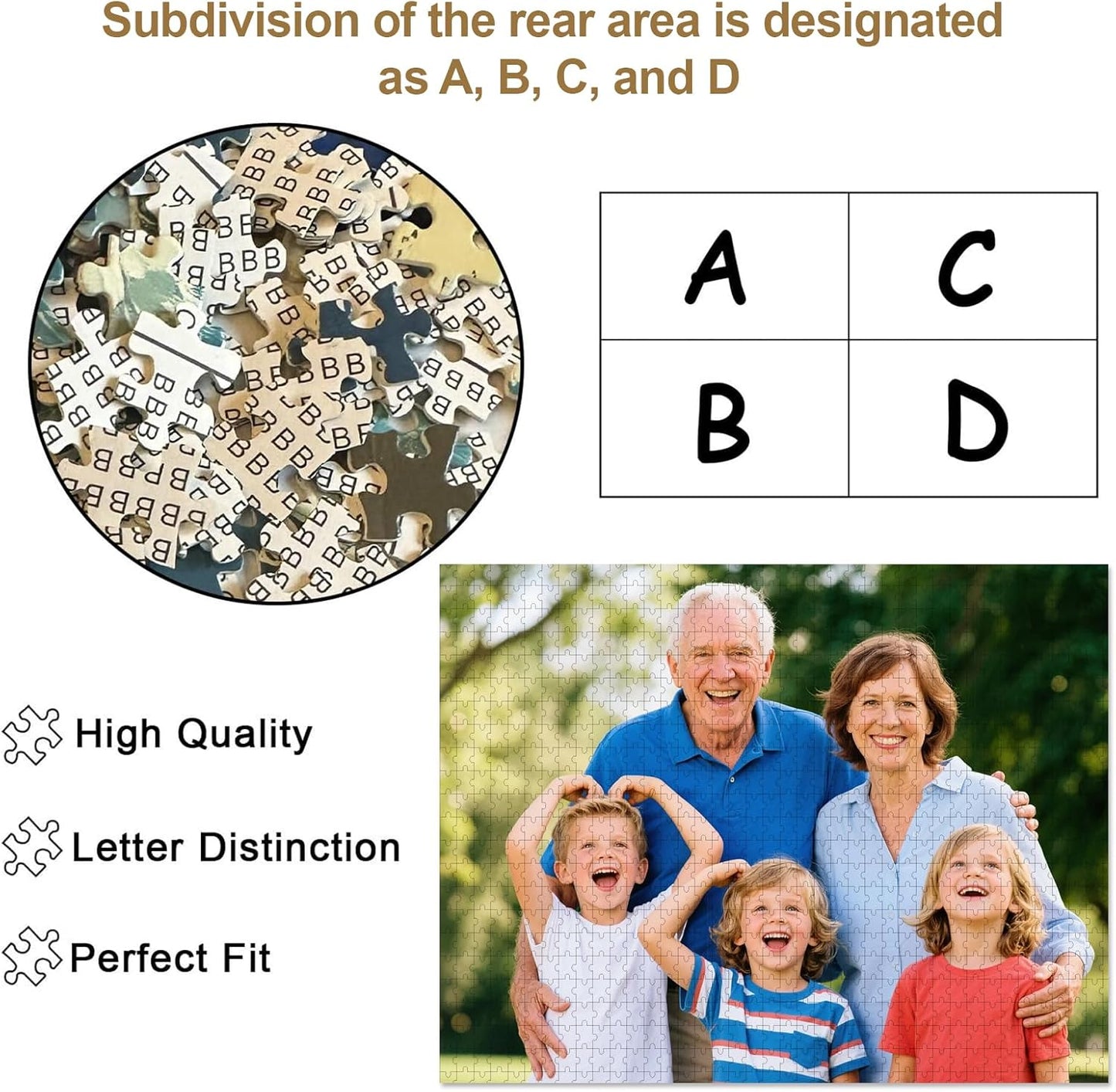 Personalized Photo Puzzle with Glossy Finish – Custom Jigsaw Puzzle 120/200/300/500/1000/1500 Pieces for Family, Couples, Pets, Birthdays, and Weddings (1000-Horizontal)