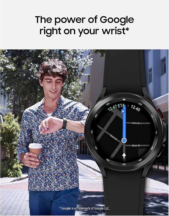 SAMSUNG Galaxy Watch 4 Classic 42mm Smartwatch with ECG Monitor Tracker for Health, Fitness, Running, Sleep Cycles, GPS Fall Detection, Bluetooth, US Version, Black