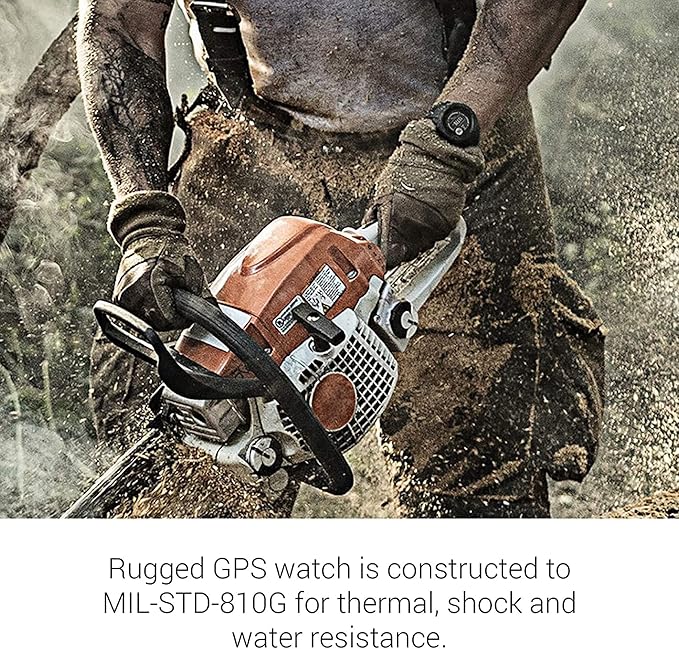 Garmin 010-02064-71 Instinct Tactical, Rugged GPS Watch, Tactical Specific Features, Constructed to U.S. Military Standard 810G for Thermal, Shock and Water Resistance, Tan