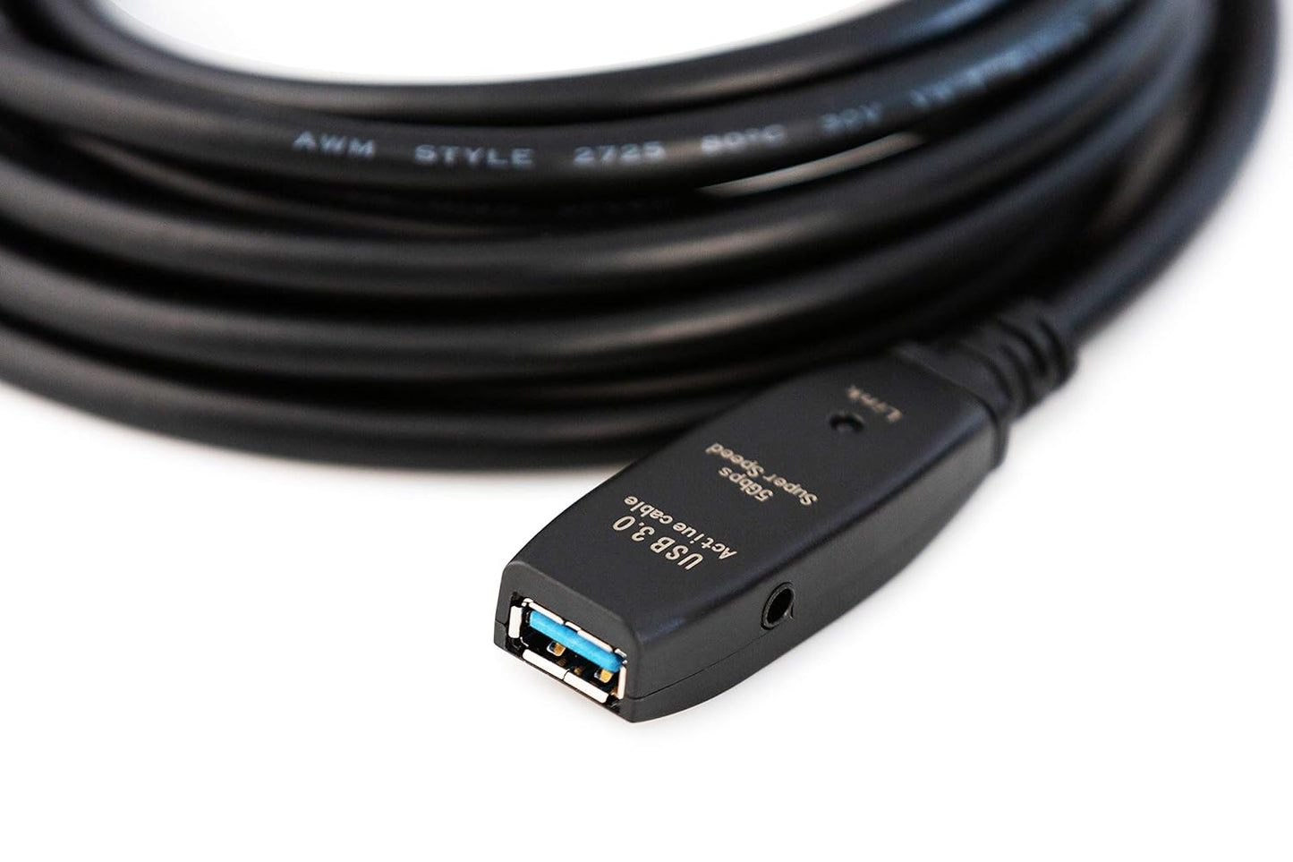 50 Feet Active USB Extension Cable 3.0 Male to Female with 2 Extension chipsets Signal Booster - Active Extension/Repeater Cord 15 Meters / 50 Feet (AC Power Supply Included)