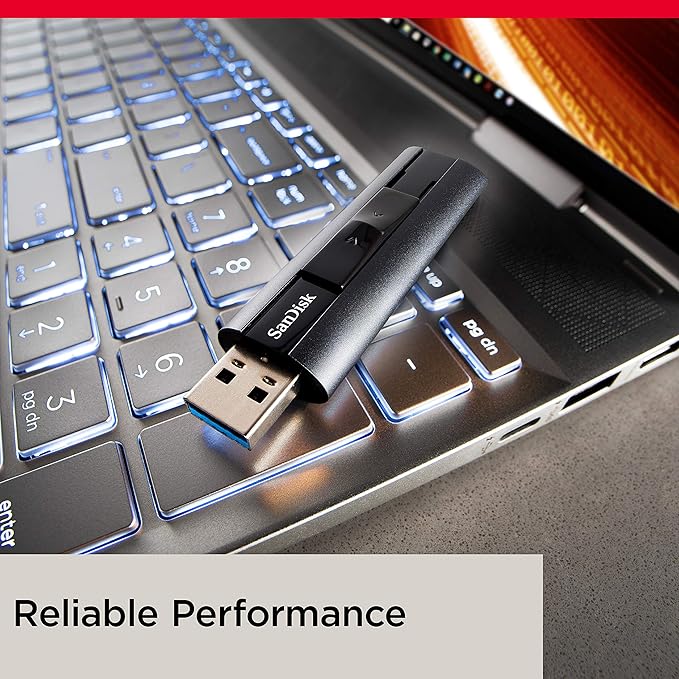 SANDISK 512GB Extreme PRO USB 3.2 Solid State Flash Drive - Up to 420MB/s, Durable Aluminum Metal Casting - SDCZ880-512G-GAM46