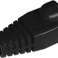 50 Pcs Cat5 Cat5E Cat6 Strain Relief Boot, RJ45 Plug Connector Cover Modular Network Plug Connector Cap Cable Connector Boots, Black
