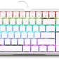 Cherry MX 3.0 S Wired Mechanical Gaming Keyboard. Aluminum Housing Built for Gamers w/MX Red Switches. RGB Backlit Color Display Over 16m Colors. from The Makers of MX. Full Size. Pure White.