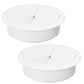 2 Pcs Desk Grommet 3-1/8" / 80 mm, Desk Hole Cover for Cables White, Cable Grommet ABS Plastic, Desk Hole Grommet for Home & Office Pc, Detachable Cable Cord Organizer