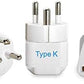 Ceptics Denmark Travel Plug Adapter (Type K) - 3 Pack (Does Not Convert Voltage) (GP-20-3PK) [Grounded & Universal]