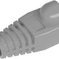 50 Pcs Cat5 Cat5E Cat6 Strain Relief Boot, RJ45 Plug Connector Cover Modular Network Plug Connector Cap Cable Connector Boots, Grey