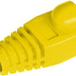 50 Pcs Cat5 Cat5E Cat6 Strain Relief Boot, RJ45 Plug Connector Cover Modular Network Plug Connector Cap Cable Connector Boots, Yellow