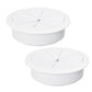 2 Pcs Desk Grommet 2-3/8" / 60 mm, Desk Hole Cover for Cables White, Cable Grommet ABS Plastic, Desk Hole Grommet for Home & Office Pc, Detachable Cable Cord Organizer