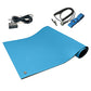 RubberStat Dual Layer ESD Compliant Workstation Rubber Table Mat Kit, Soldering, Cell Phone Repair, with Wrist Strap Set and Ground Cord - 36"x16" Blue