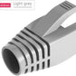 50 Pcs Cat7 Cat7A Cat8 Strain Relief Boot, RJ45 Plug Connector Cover Modular Network Plug Connector Cap Cable Connector Boots, Grey
