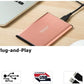 Maxone 500GB Ultra Slim Portable External Hard Drive HDD USB 3.0 Compatible with PC, Laptop - Rose Pink