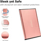 Maxone 320GB Ultra Slim Portable External Hard Drive HDD USB 3.0 Compatible with PC, Laptop, Rose Pink
