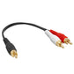 Cmple - Cmple - 1 RCA Male to 2 RCA Male Stereo Audio Y-Cable, 2 RCA Plugs to 1 RCA Plug Audio Stereo Subwoofer Cable, Gold Plated RCA Cord - 8 Inches