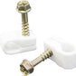 STEREN Coaxial Cable Clips - Cable Holder - Wire Clips - Siding Clips for Hanging - Cord Holder for Desk - Cable Clamps - Cord Clip - Wire Organizer Clips - Tv Mount Screws - White - 10 Pack