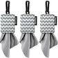 SPUDZ Classic Microfiber Lens Cleaner – Clip-On Pouch, Washable – for Binoculars, Scopes, Glasses, Screens | Gray Chevron, 6 x 6 Inch (3-Pack)