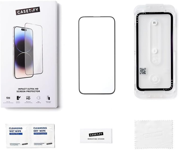 CASETiFY Impact Ultra HD Screen Protector [Strengthened 9H aluminosilicate glass, applicator included] for iPhone 16 Pro Max