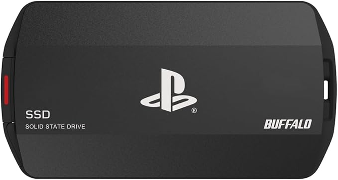 BUFFALO External SSD 1.0TB Officially Licensed Product, Compatible with PS 5 / PS 4 Consoles - USB3.2 Gen2 Type A and C - Portable Anti Shock IP55 Dust and Water Resistant SSD-PHO1.0U3B
