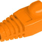 50 Pcs Cat5 Cat5E Cat6 Strain Relief Boot, RJ45 Plug Connector Cover Modular Network Plug Connector Cap Cable Connector Boots, Orange