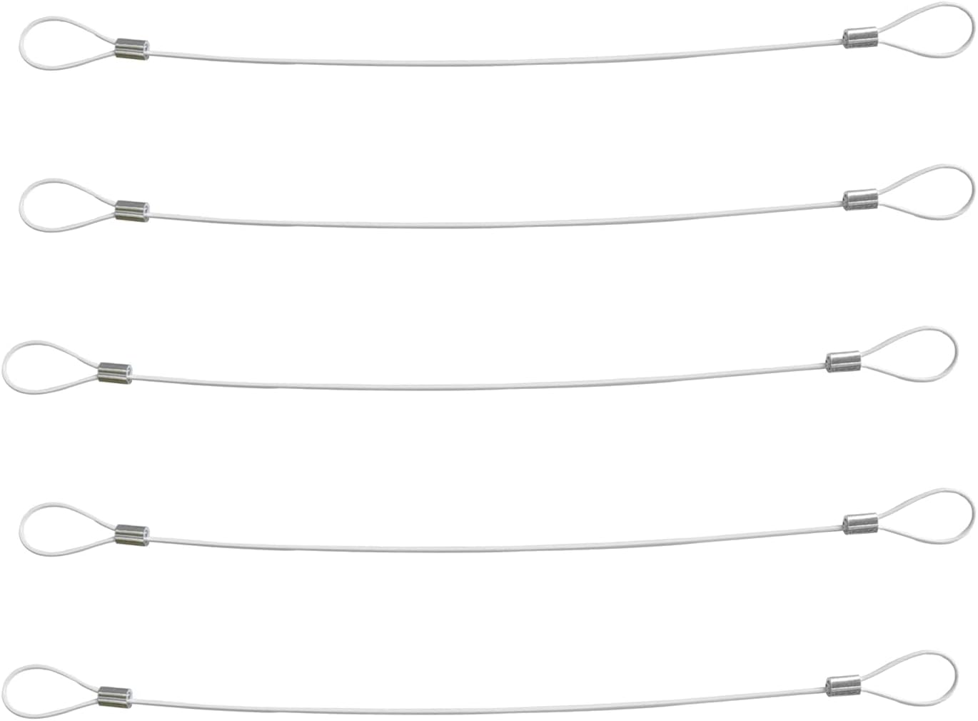 Cable Tethers 30 Pack with Crimping Tool (12 Inches, White Color), Adjustable Security Cable Look, Universal DIY Adapter Tethering Ties Kit for Computer Cord, Pre-Assembled, Tamper-Resistant