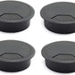 4pcs 2 inch Desk Wire Cord Cable Grommets Hole Cover for Office PC Desk Cable Cord Organizer Plastic Cover Black (Black-4Pcs)