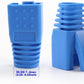 50 Pcs Cat7 Cat7A Cat8 Strain Relief Boot, RJ45 Plug Connector Cover Modular Network Plug Connector Cap Cable Connector Boots, Blue