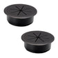 2 Pcs Desk Grommet 3-1/8" / 80 mm, Desk Hole Cover for Cables Black, Cable Grommet ABS Plastic, Desk Hole Grommet for Home & Office Pc, Detachable Cable Cord Organizer