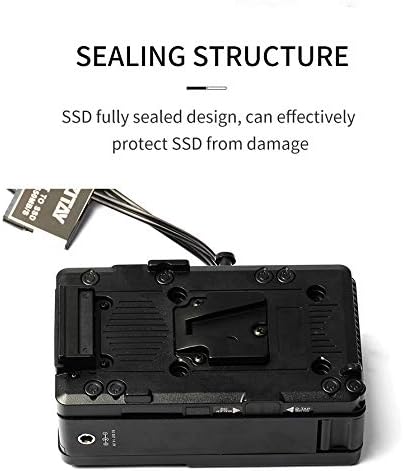 CFast to SSD Adapter, Dual CFast 2.0 Memory Card 4TB to 2.5" SATA3 SSD Converter Compatible for Blackmagic URSA Mini 4K 4.6K Broadcast with Dual V Mount Battery Plate